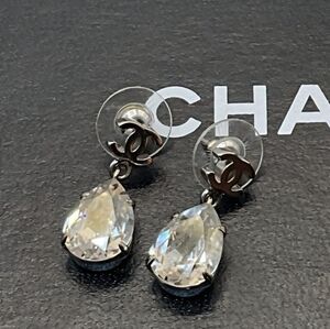 CHANEL Crystal Teardrop Earrings